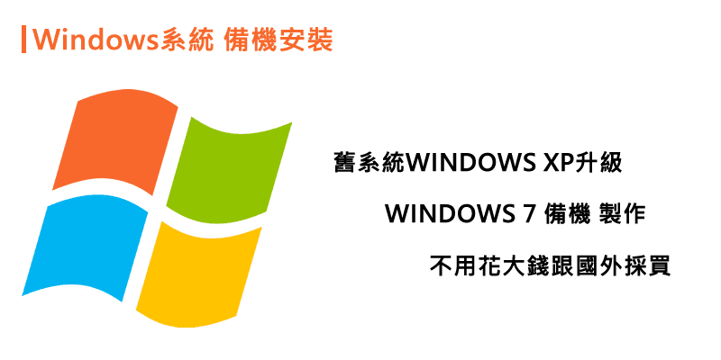 Windows系統 備機安裝